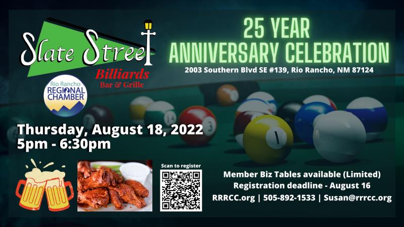 Slate Street Billiards 25th Anniversary Business Celebration