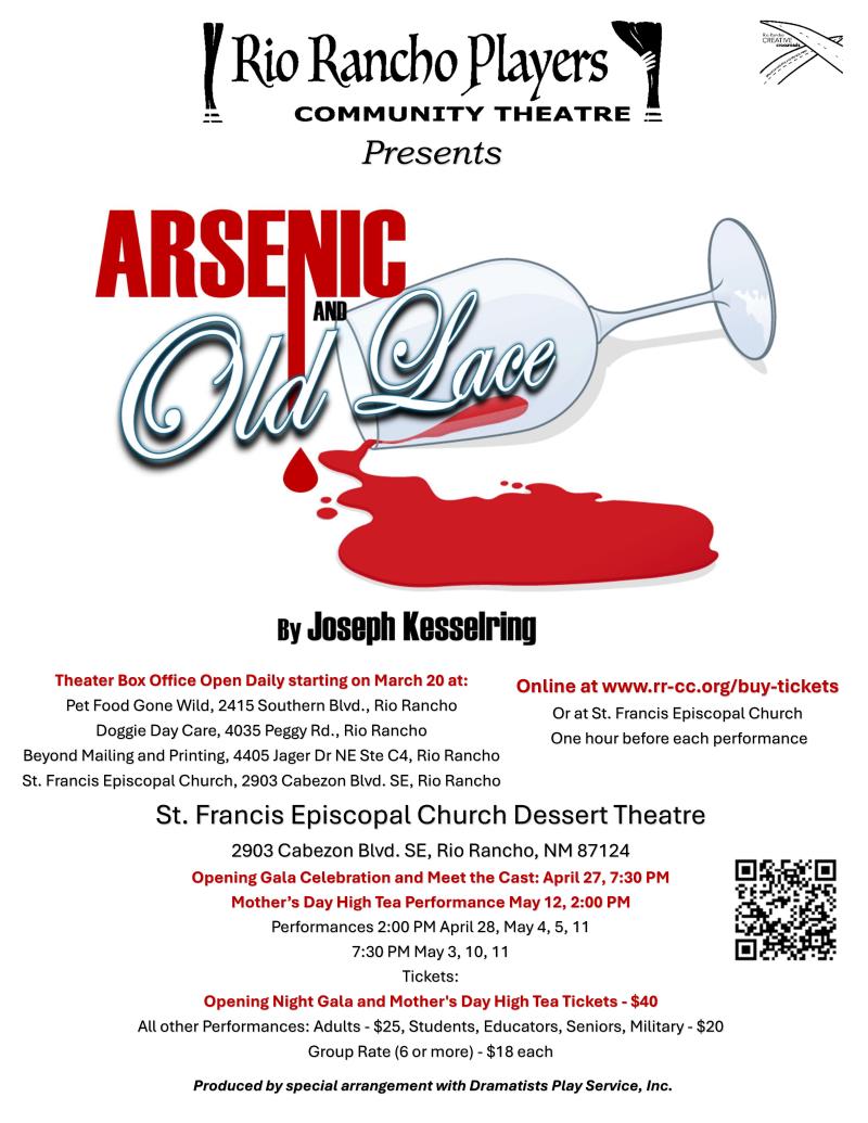 Rio Rancho Players Community Theatre  Arsenic & Old Lace